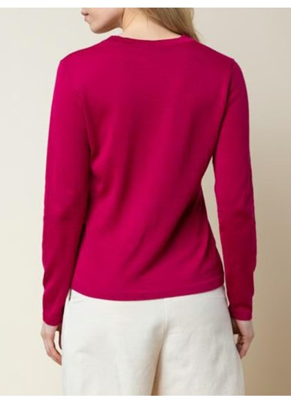 Women's red elegant knitted sweater