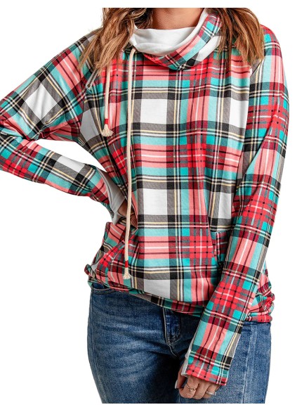 Women's Simple Plaid Hoodie