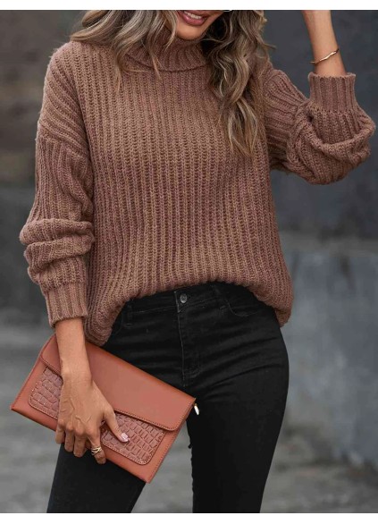 Women's turtleneck autumn and winter long sleeve sweater